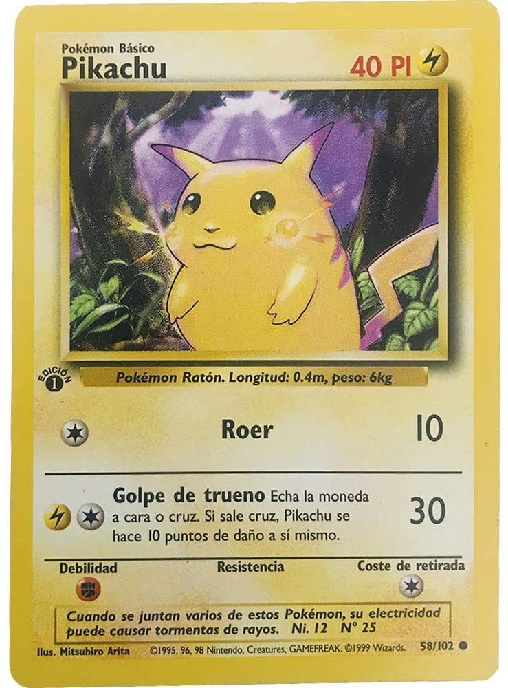 Pokemon Card Pikachu Basic 58102 First Edition Common Toptoy