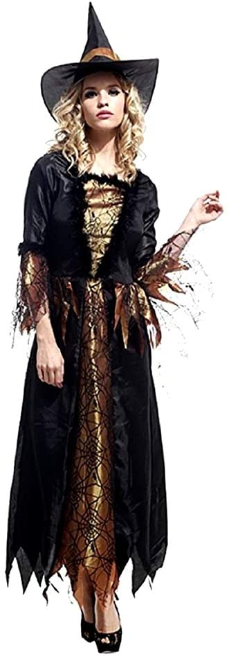 KIRALOVE Witch costume – spider webs – woman disguises – halloween ...