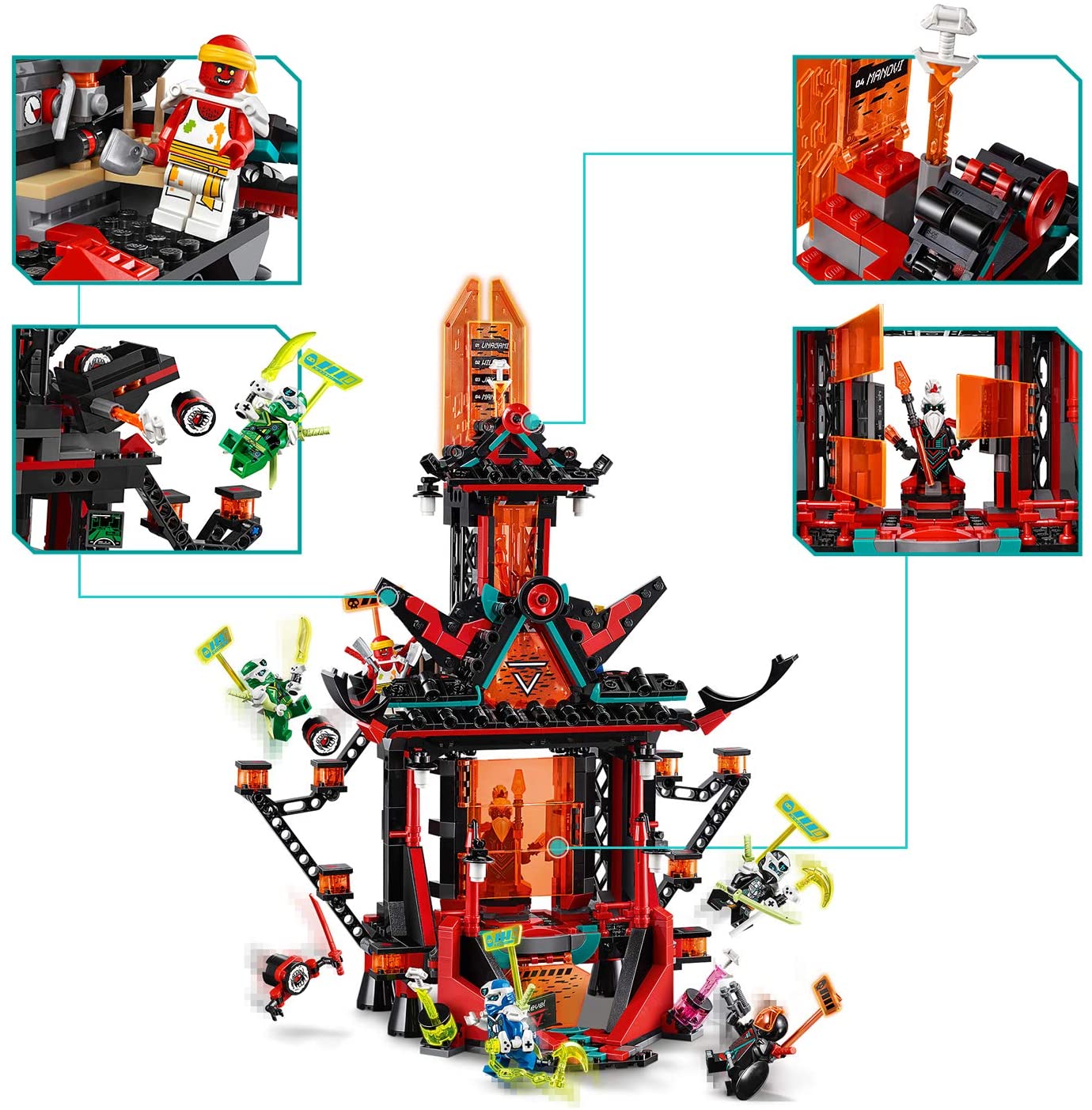 Ninjago LEGO Empire Temple of Madness Building Set with 6 Ninja Toys for Kids – TopToy