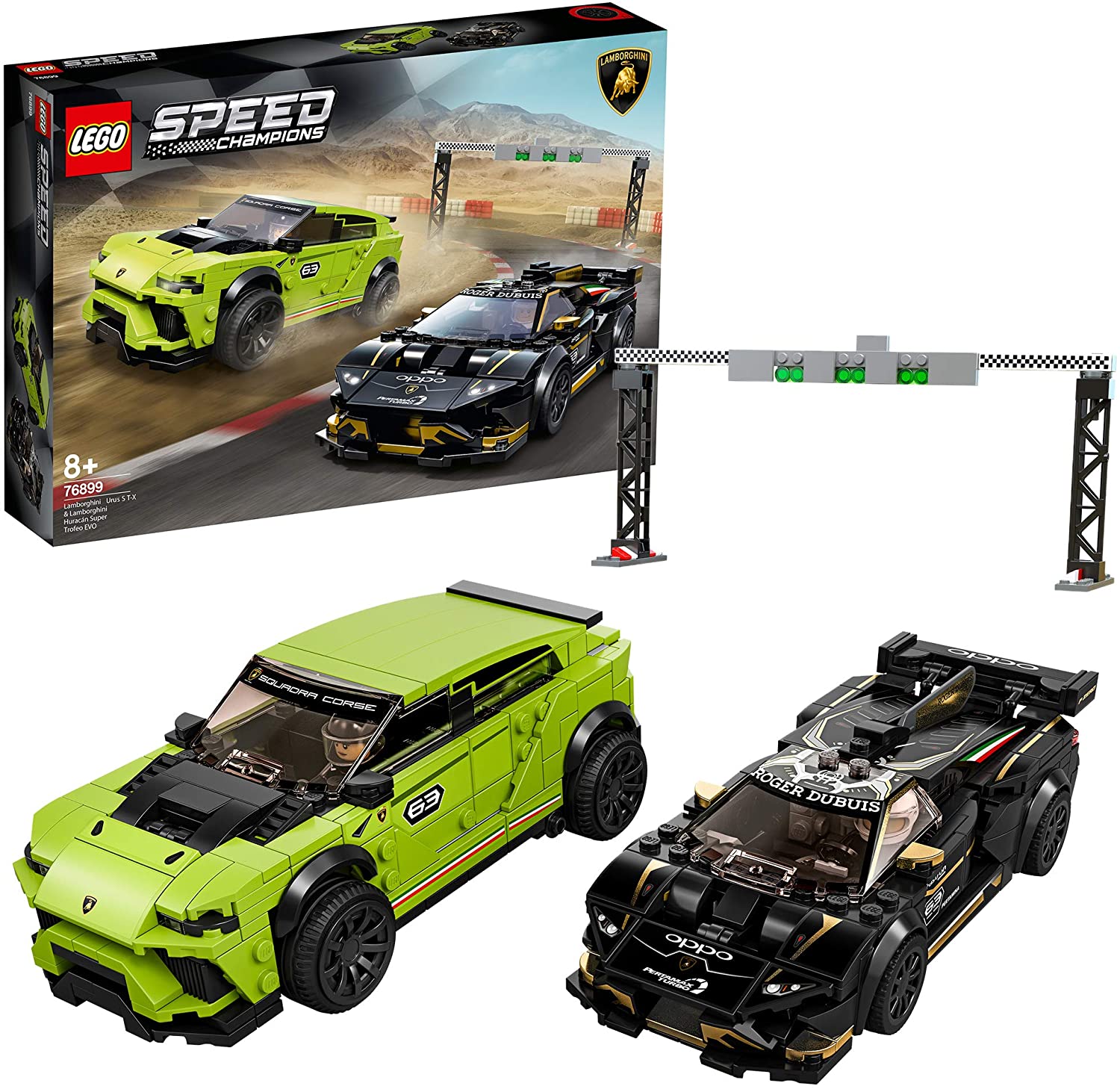 LEGO 76899 Speed Champions Lamborghini Urus ST-X & Huracán Super Trofeo Race Cars Toys Set for 8 Years Old – TopToy