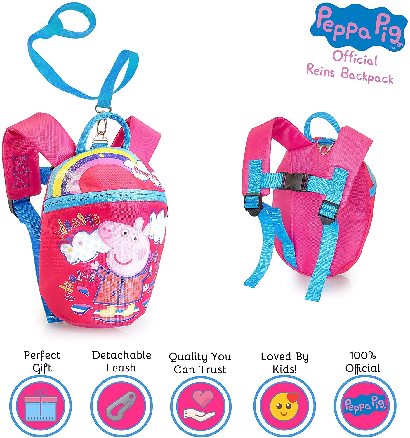 Peppa pig 2024 backpack with reins