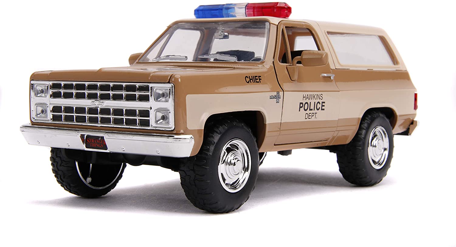 Jada Toys 253255003 Stranger Things Coche Chevy K5 Blazer Metal 1980 Con Placa 1:24 Chevrolet Things-1980 Blaze, Various, One Size - Image 2