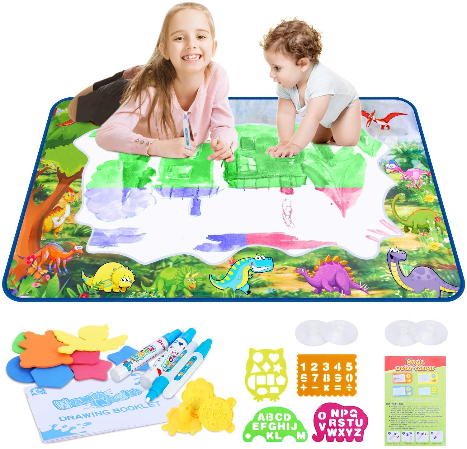 Water Magic Mat Water Drawing Mat Water Doodle Mat 120 * 72cm Dinosaur ...