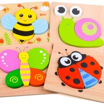 DUDUFLY Wooden Animal Jigsaw Puzzles for Kids- Best Gift
