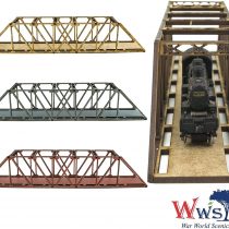 War World Scenics Single Track N-Gauge MDF Girder Bridge 200mm (Choose Colour) &ndash; Railway Modelling Scale Railroad Model Diorama Rail Layout Landscape Construction
