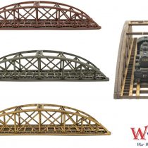 War World Scenics Single Track N-Gauge MDF Bowstring Bridge 200mm (Choose Colour) &ndash; Railway Modelling Scale Railroad Model Diorama Rail Layout Landscape