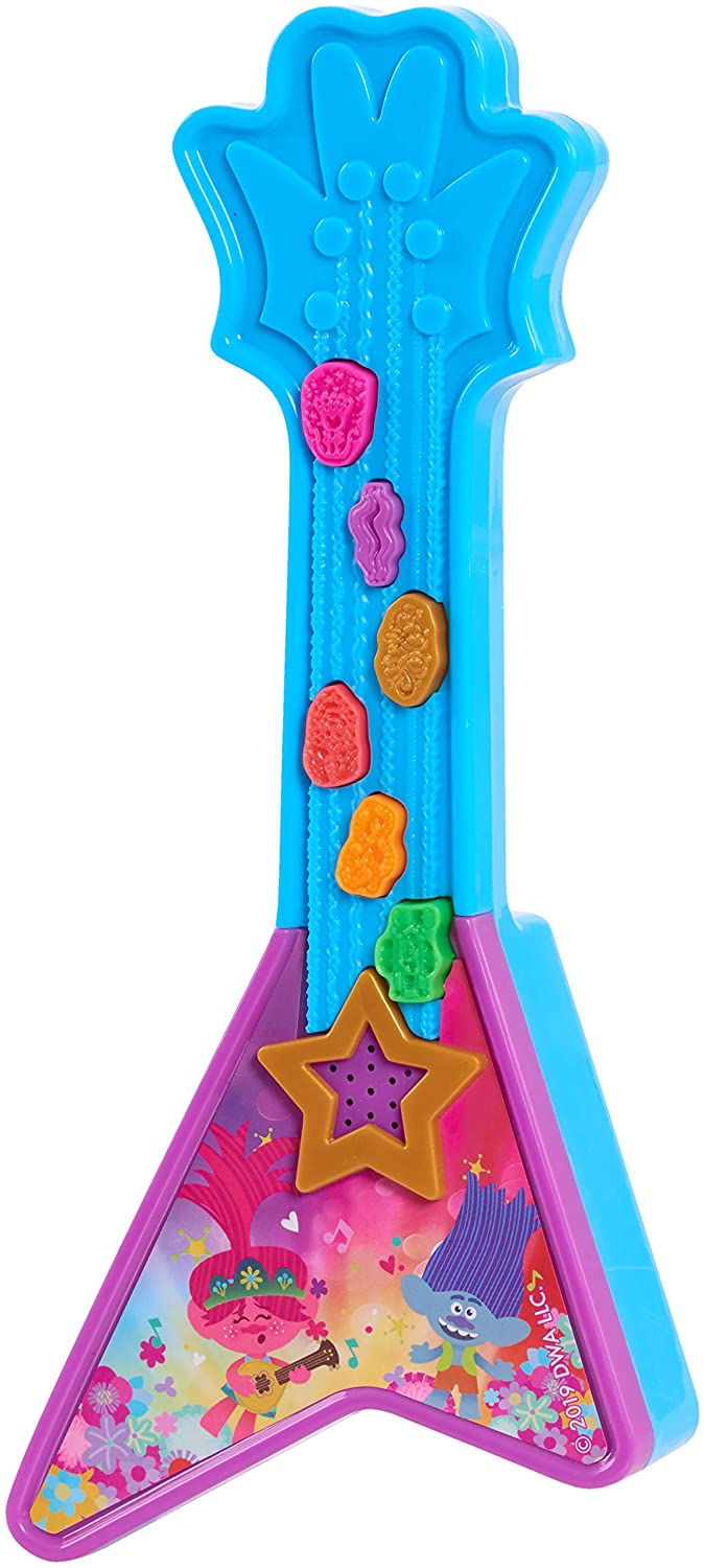 Trolls Instruments Trolls DreamWorks 65346 World Tour Poppy’s Mini Groovin’ Guitar, Multi ...