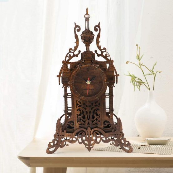 nicknack 3D Wooden Puzzle, Model Kits Desk Clock for Kids Adults