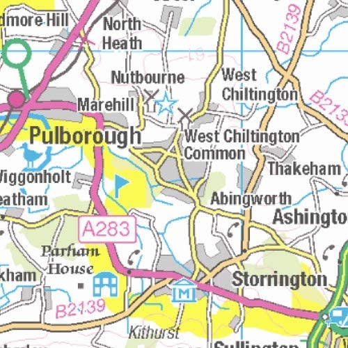 West Sussex County Map – 47″ x 33.25″ Matte Plastic – TopToy
