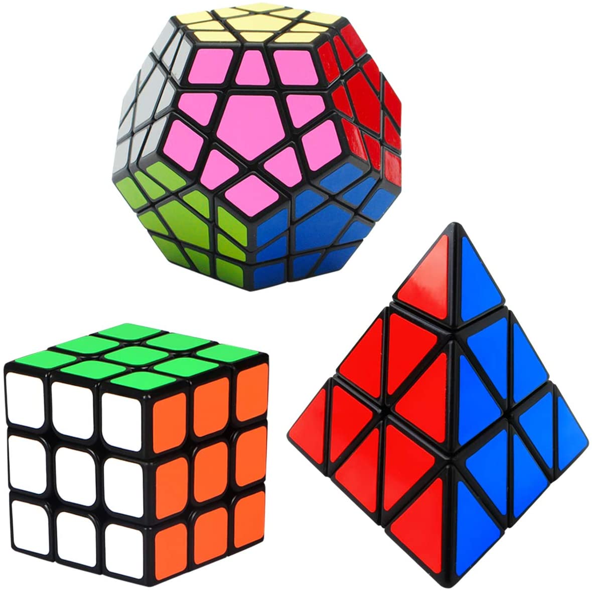 Coolzon Speed Cube Ensemble Pyraminx + Megaminx + 2x2x2 + 3x3x3 + 4x4x4 5 Pack dans Boîte-Cadeau Nouveau Cubo Autocollant de Carbone Fibre Ultra Rapide | Votre wishlist sur Coolzon Speed Cube Ensemble Pyraminx + Megaminx + 2x2x2 + 3x3x3 + 4x4x4 5 Pack dans Boîte-Cadeau Nouveau Cubo Autocollant de Carbone Fibre Ultra Rapide | Votre wishlist sur
