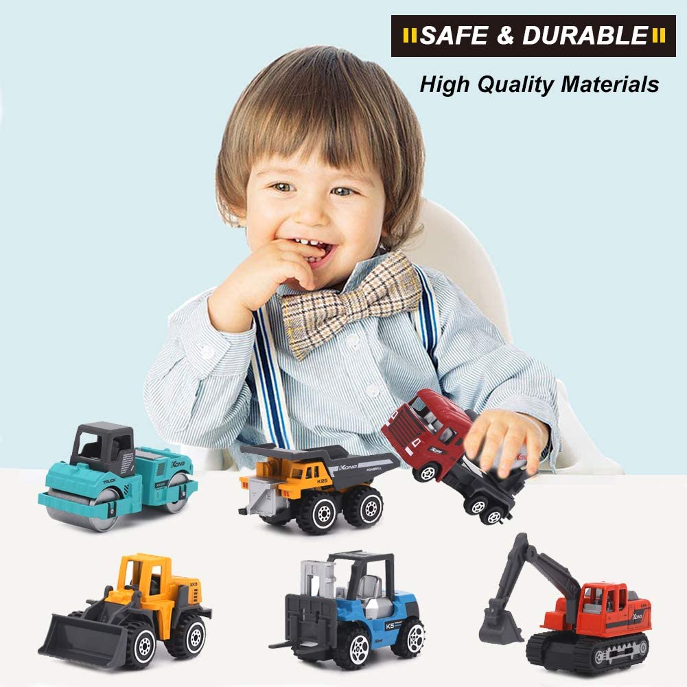 Colourful Construction Trucks Toy, Engineering Diggers and Dumpers Toys