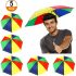 5 Pack Umbrella Hat with Elastic Band, Fishing Umbrella Hat for Adults Kids Women Men, Umbrella Hat for Outdoor Activities
