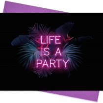 Fruitprints CherryCards &ndash; Set of 8 Invitation Cards & Envelopes &ndash; Teenager Children's Birthday &ndash; Format A6 (Life is a Party)