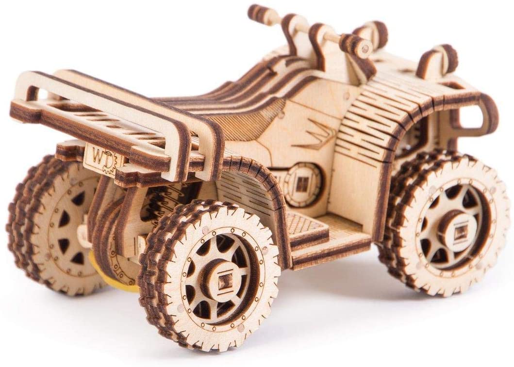 Wood Trick 3D Mechanical Model Kit ATV Quad Bike Motorcycle Wooden