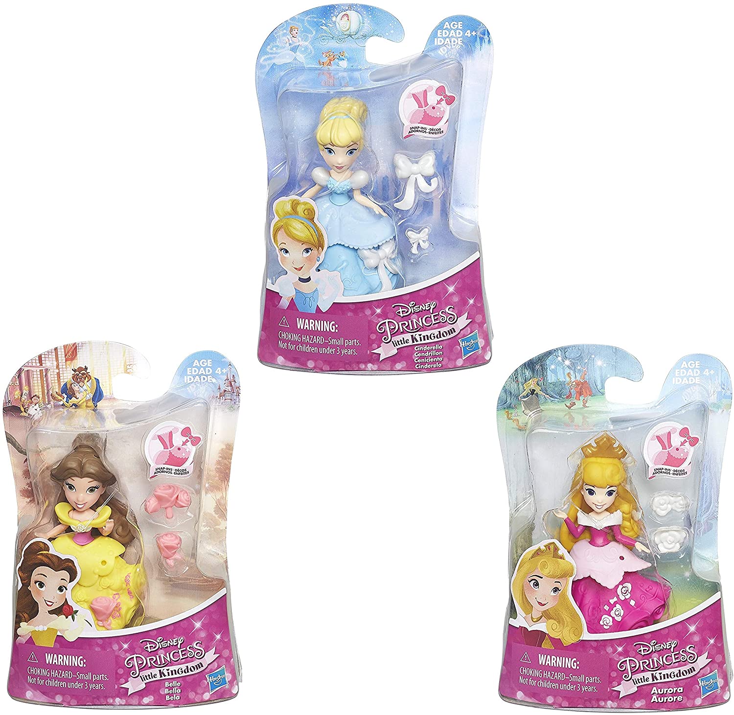 Little Kingdom Disney Princess Snap-in Dolls Pastel Collection of Five ...