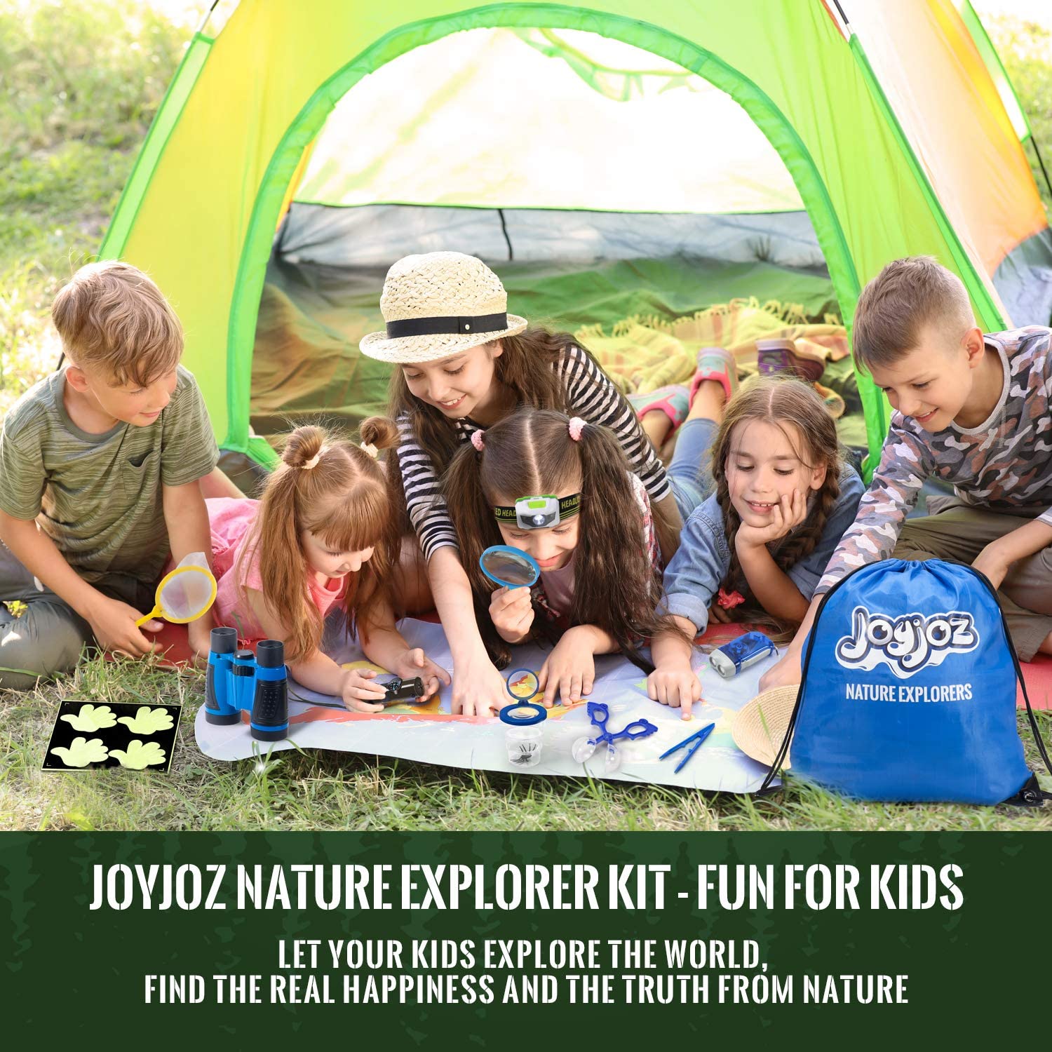 Joyjoz Explorer Kit 28 Pcs,Nature Adventure Kit Outdoor Toys