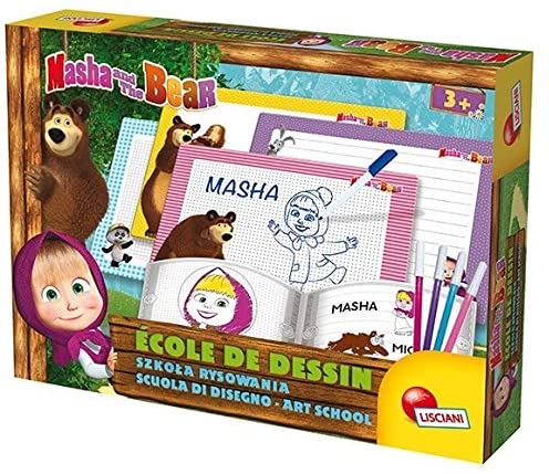 Lisciani Masha Et Michka – Baby COLORING : Kit Coloriage Dès 2 Ans Avec Feutres Et Livre D’activités De 32 Pages