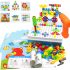 Akokie Construction Toys Building Blocks Puzzle with Power Drill Tool Screws Educational Montessori Toys Game for Boys Girls 3 4 5 6 Years Old 223 PCS