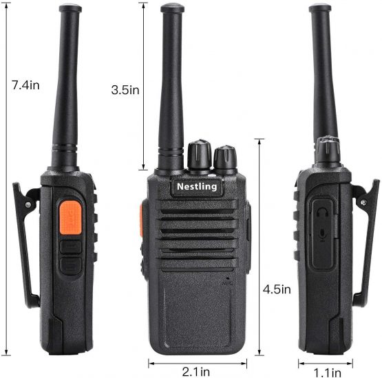 Nestling 4 Pack Walkie Talkie USB Rechargeable Walkie Talkies Long ...