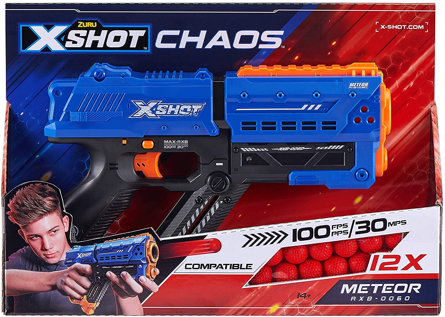 X-shot Chaos Foam Dart Launcher Blue