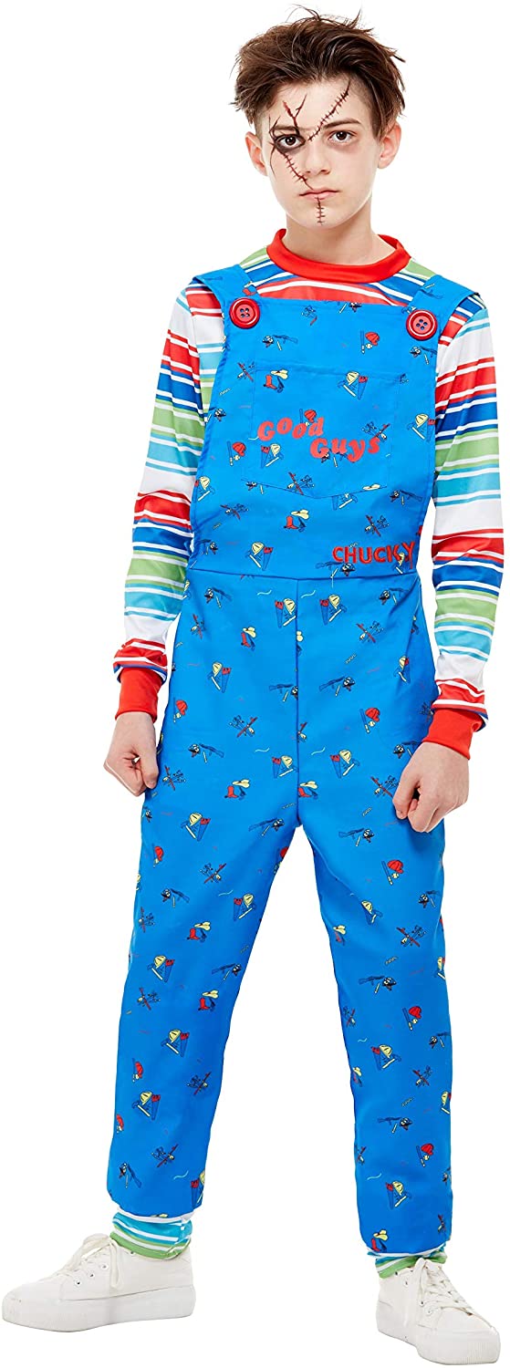 Smiffys Chucky Toddler Costume - Fancy Dress Outfit With Top & Printed Dungarees, Ages 1-4