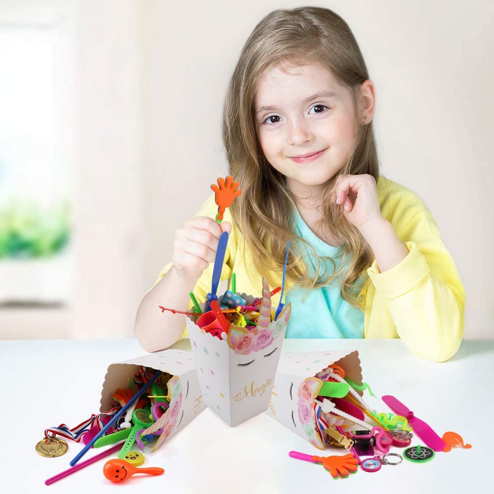 nicknack Goodie Bag Fillers for Kids,120PCS Prize Box multicoloured
