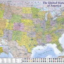 Close Up XXL USA Map Premium Poster - Giant America Map with All States - 140 x 100 cm - Maps in Minutes