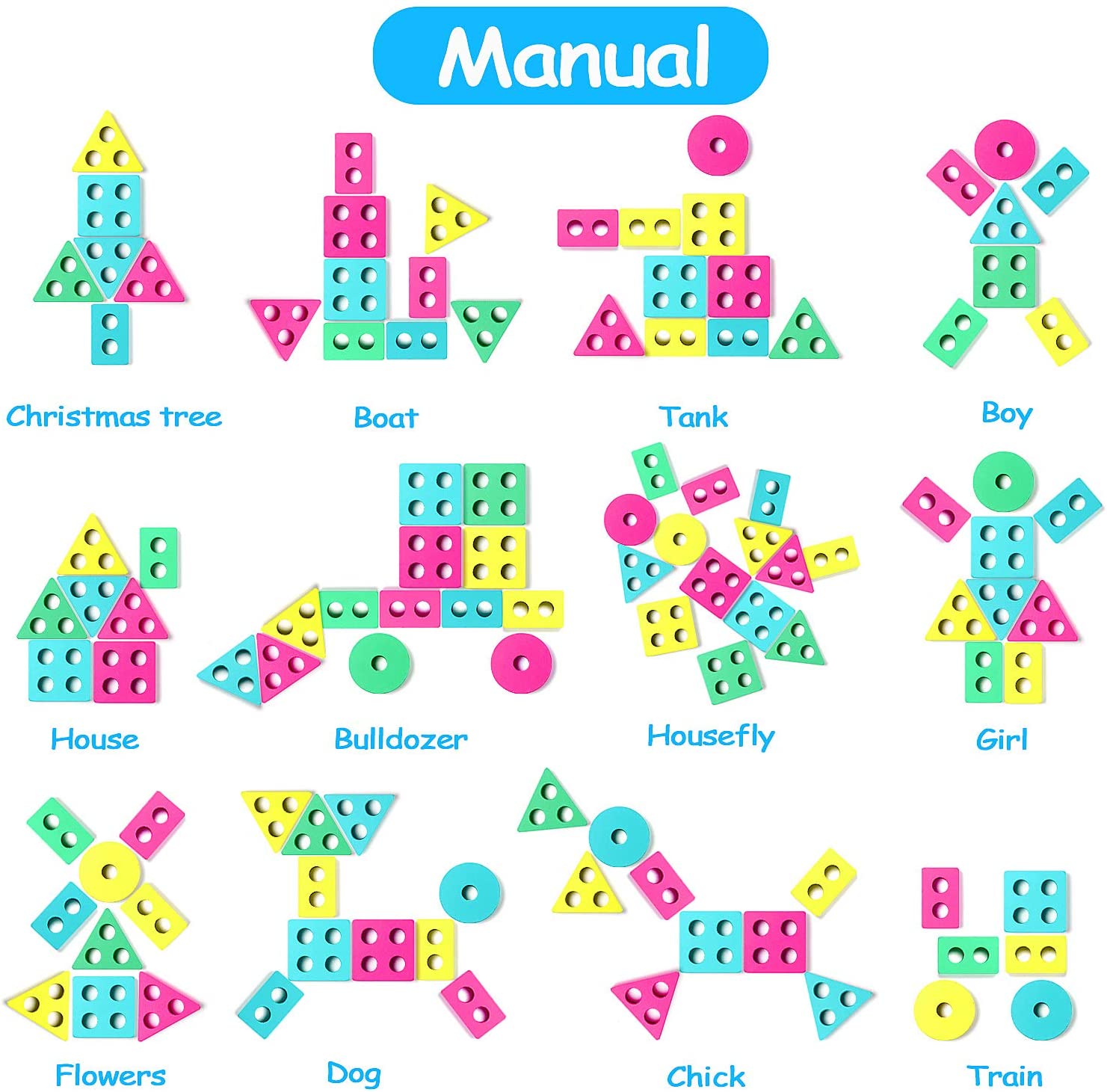 Lewo Educational Toys Wooden Stacking Toy Shape Sorter Sorting Board