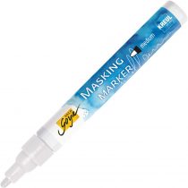 Kreul 18165 Solo Goya Masking Marker Medium Line Width 2 - 4 mm Removable Scratch Tape in Marker Shape for Precise and Edge-Sharp Lines in the Middle of Flowing Watercolour Paint
