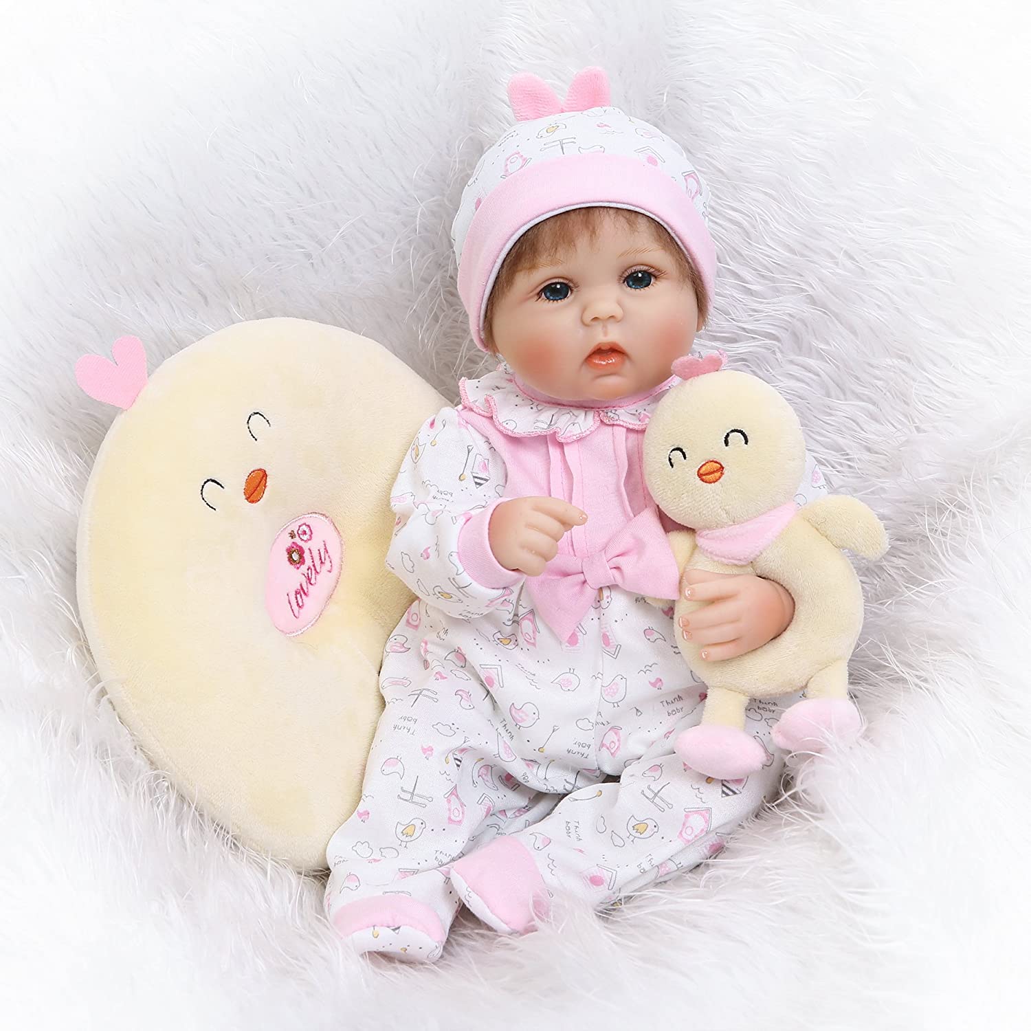 iCradle 16inch Reborn premie Doll Cuddly Newborn Baby Soft Body Weighted Doll Xmas Gift - Image 2