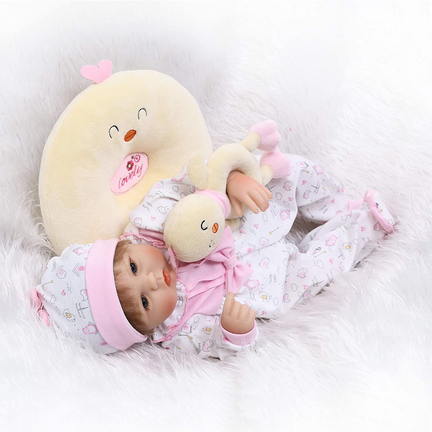 iCradle 16inch Reborn premie Doll Cuddly Newborn Baby Soft Body Weighted Doll Xmas Gift - Image 3
