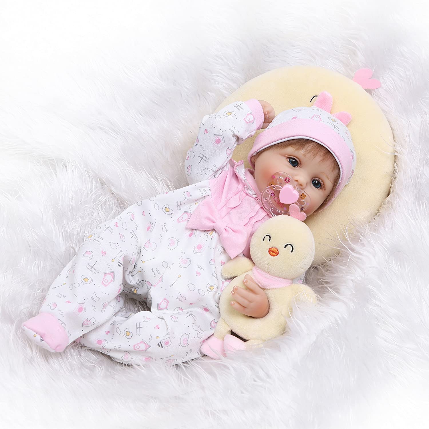 iCradle 16inch Reborn premie Doll Cuddly Newborn Baby Soft Body Weighted Doll Xmas Gift - Image 4