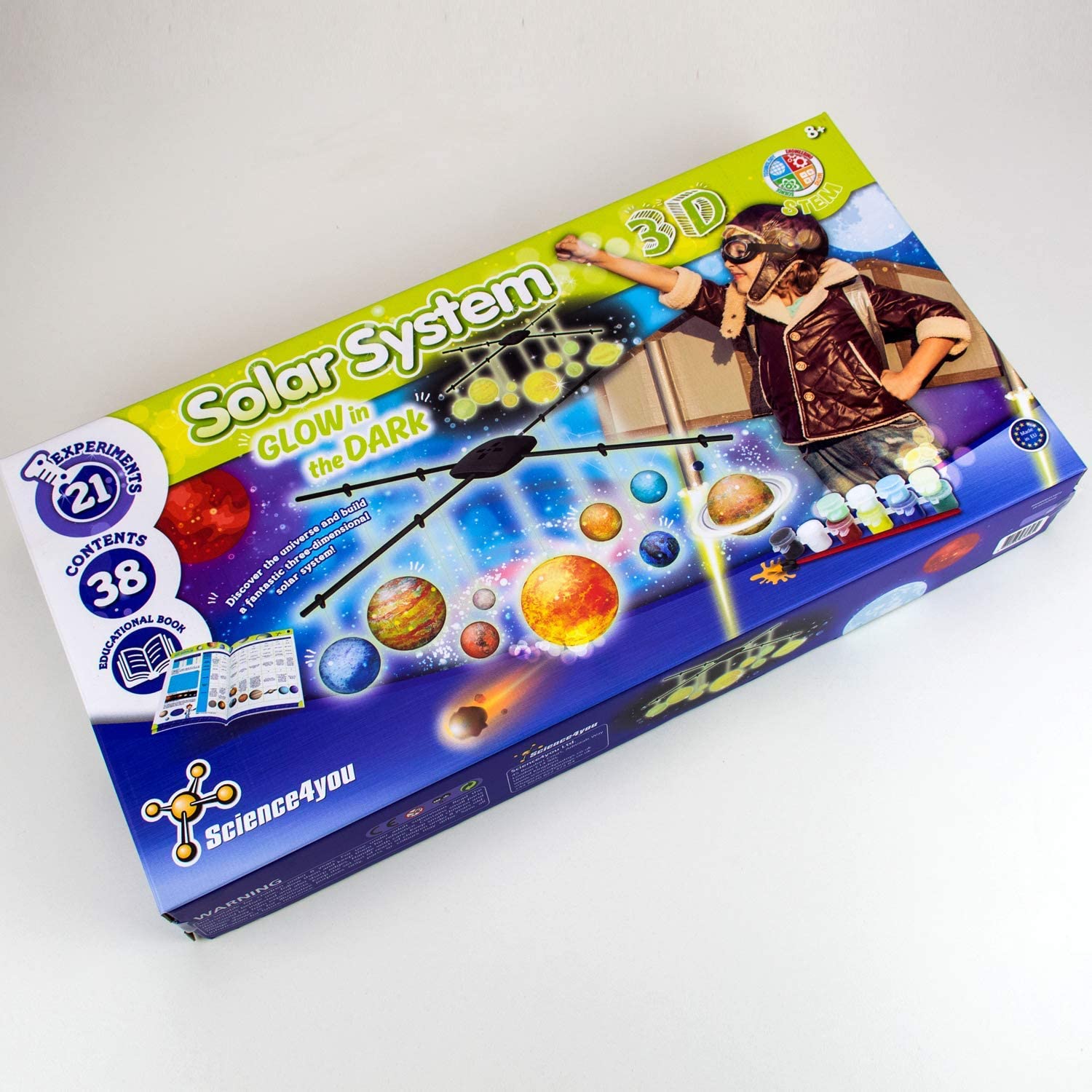 Solar System 3D GITD STEM Science Toy kit for Kids Aged 8+, 