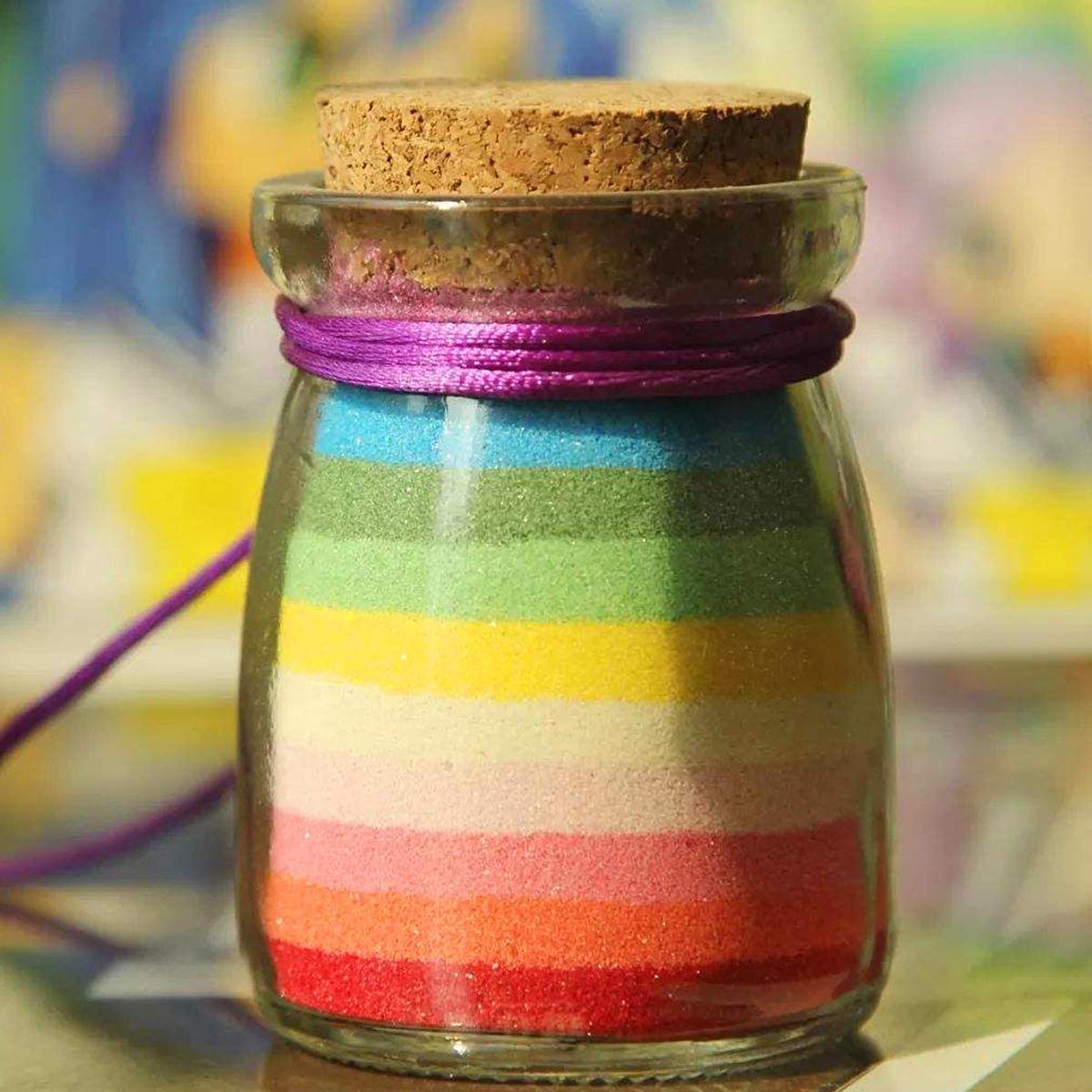 SUPVOX 10 Packs Colored art sand play sand painting art craft sand educational diy sand (100g