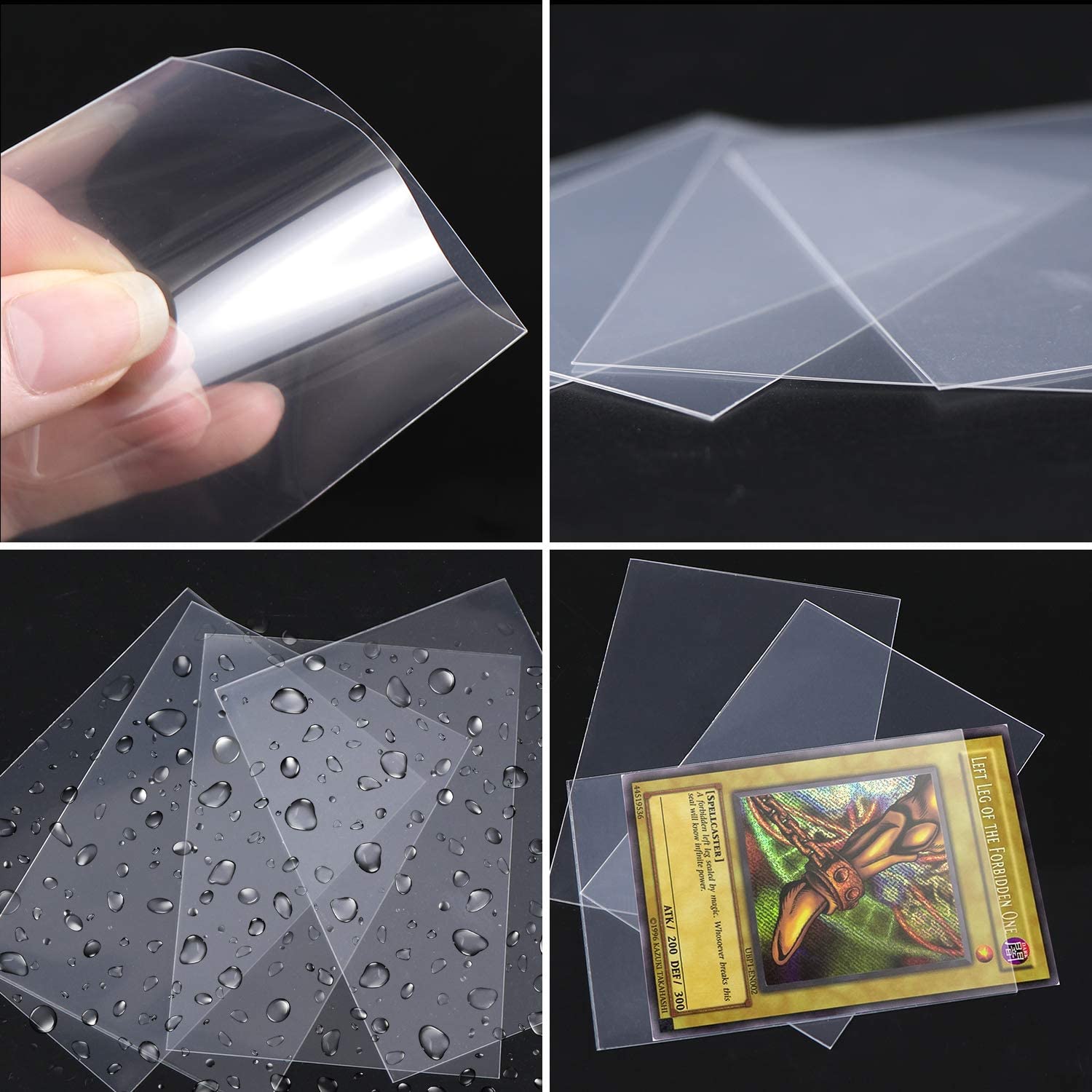 Homgaty 300 Pcs Standard Card Sleeves, Clear Deck Protectors Card