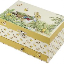 TROUSSELIER - Peter Rabbit Treasure Box & Musical Jewellery Box - Ideal Children's Gift - Vivaldi Spring Music - Colour: Green