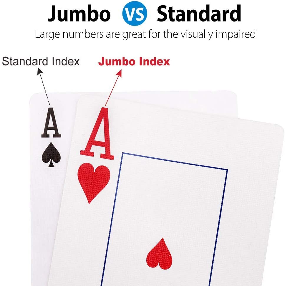 Playing Cards, Poker Size Standard Index, 12 Decks Of Cards (6 Blue And 6  Red), For Blackjack, Euchre, Canasta, Pinochle Card Game, Casino Grade