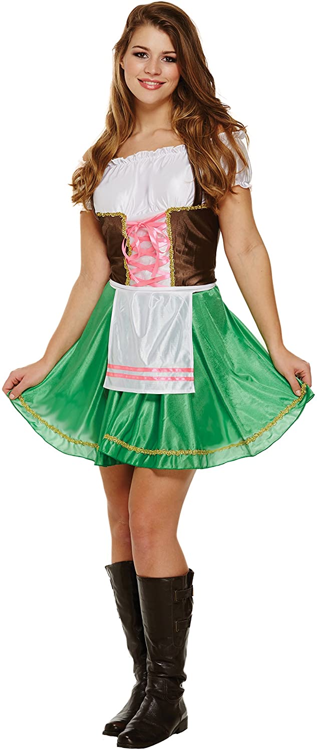 Emmas Wardrobe Oktoberfest Beer Maid Costume Includes Adult Womens Bavarian Fancy Dress With 