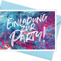 Fruitprints CherryCards &ndash; Set of 8 Invitation Cards & Envelopes &ndash; Invitation to Party &ndash; Invitation Teenager Children's Birthday &ndash; Format A6