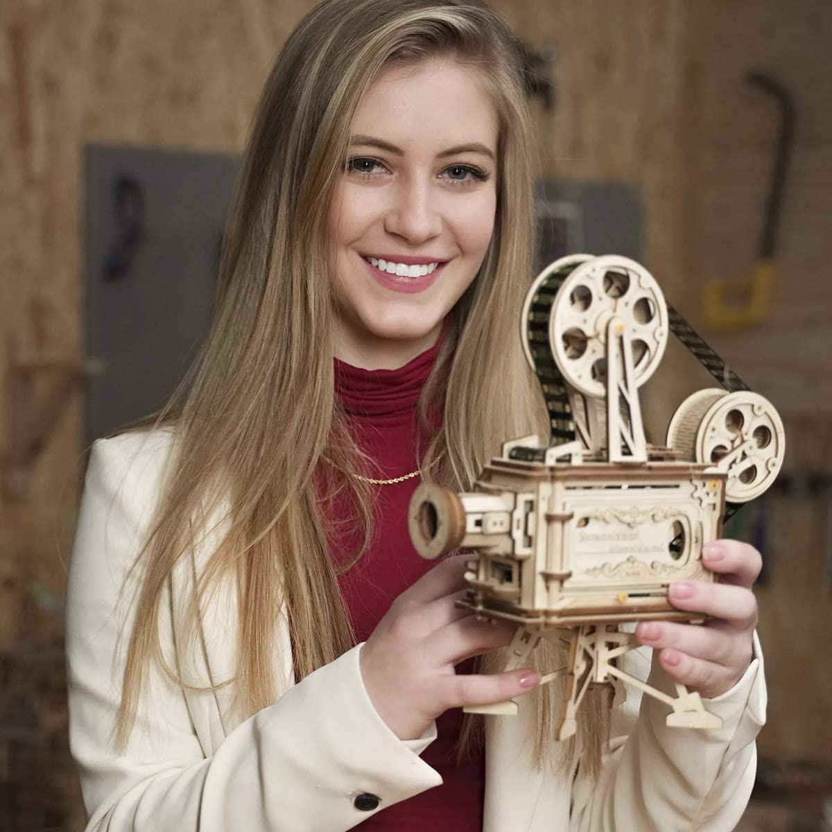 Robotime DIY Wooden Vitascope Model Construction Kits Building Set for Adults 