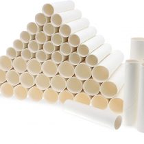 Bright Creations White Paper Cardboard Craft Tube Rolls (50-Pack) - 2 Sizes, 25 of Each, 15.2 and 19 cm Tall