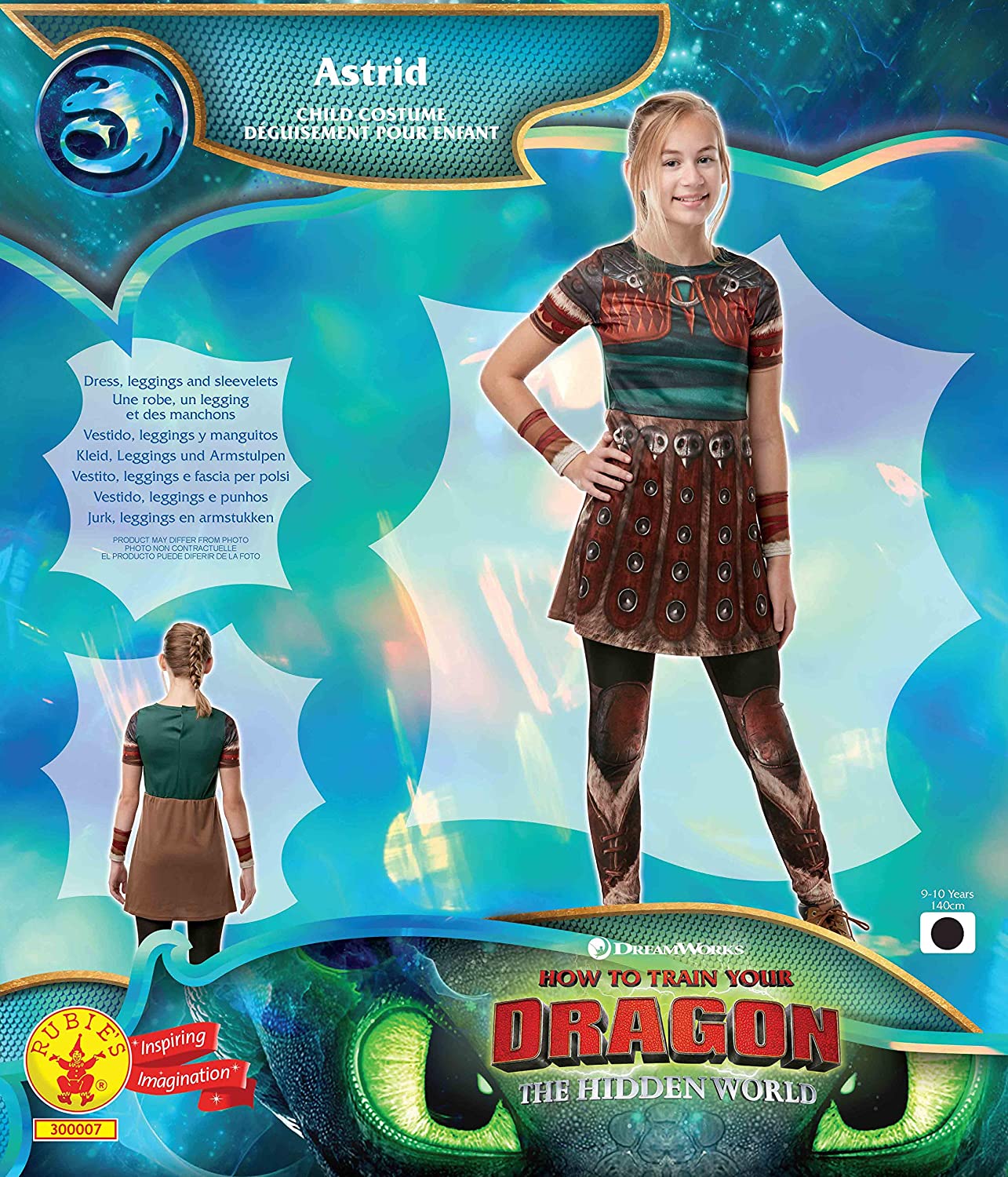 Rubies Costume Ufficiale Bambino 'Dragon Trainer' - Tuta E Maschera Di Senzadenti, Morbido E Sicuro