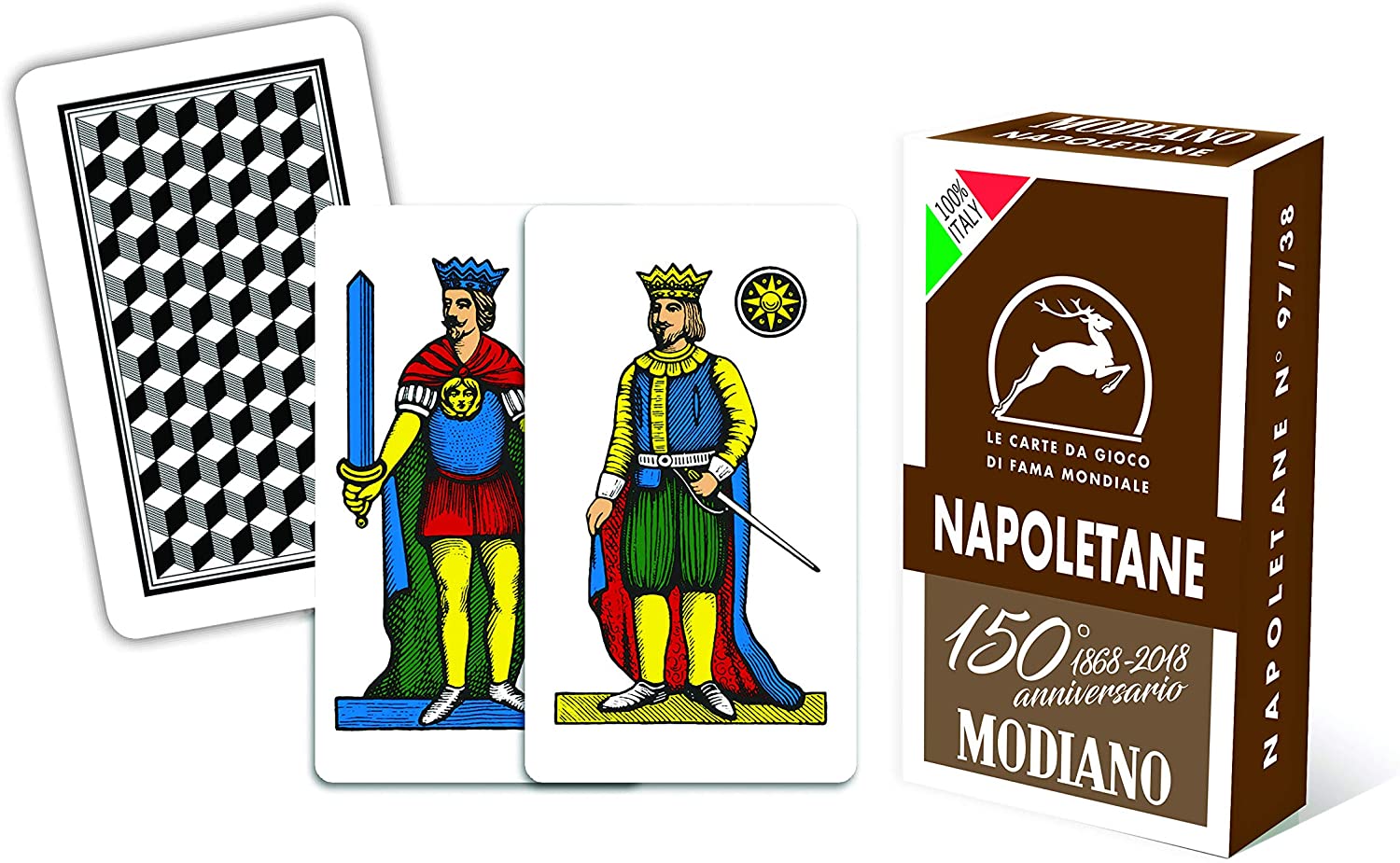 Modiano jeu cartes Napoletane 150 ° Anniversario-Rouge 