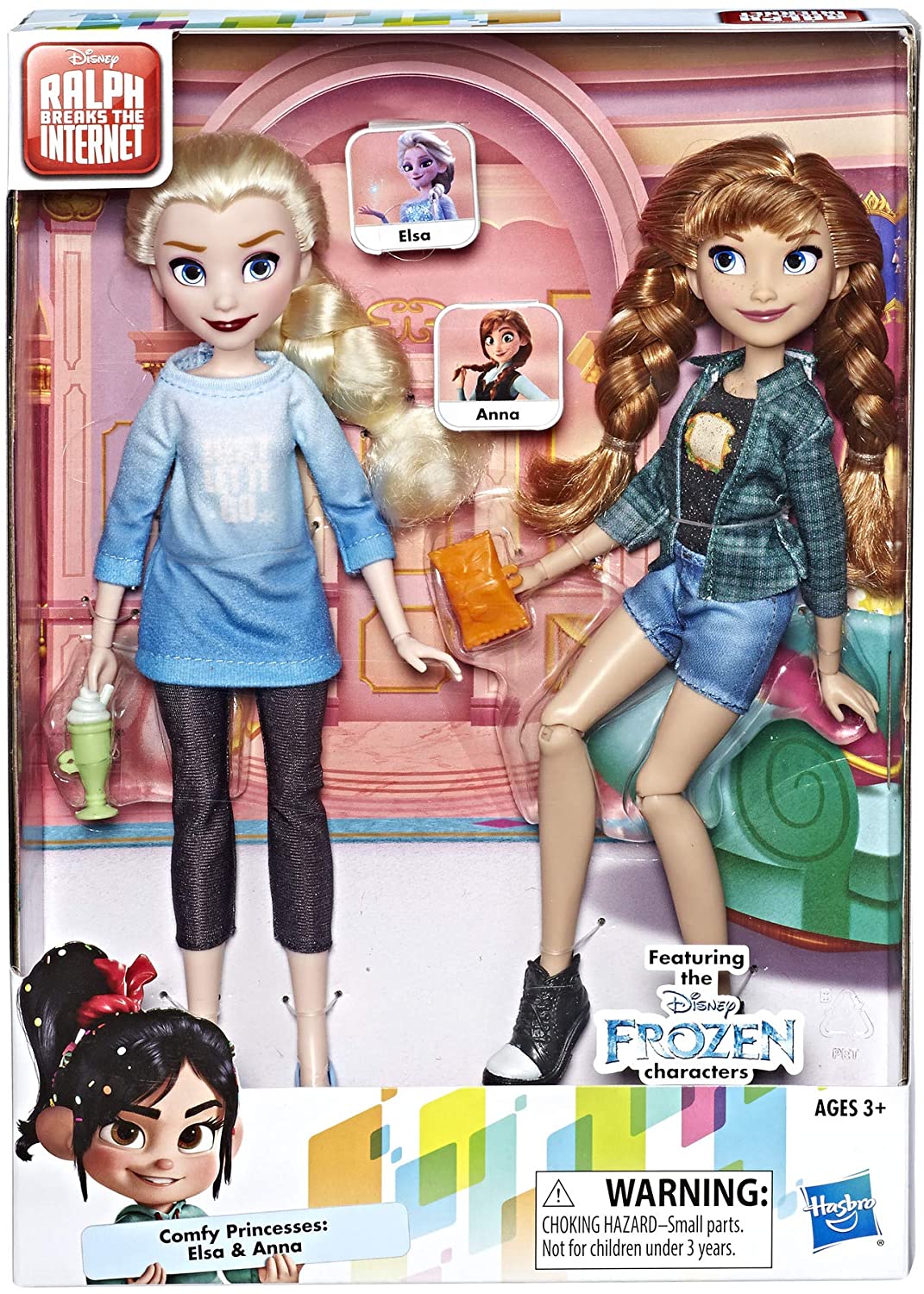 Disney Princess Ralph Breaks The Internet Movie Dolls, Elsa Anna