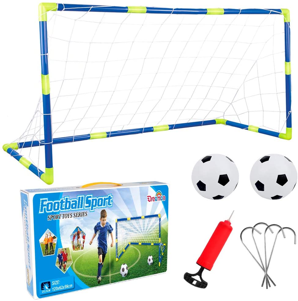 Kids Child Football Soccer Practice Goal Post Net Ball Toy Indoors Outdoors Game 