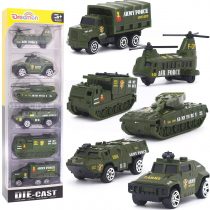 Alloy Military Truck Set Mini Pocket Size Models Play Vehicles Toy Party Favors Cake Decorations Topper Birthday Gift for Kids Boys Girls, 6Pcs Set