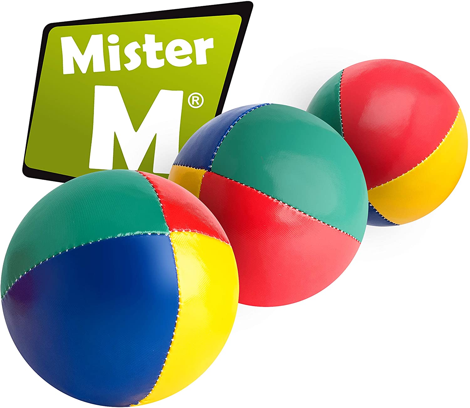 Mister M 5 Juggling Balls in Jute Bag 100g per Ball, 60mm Diameter