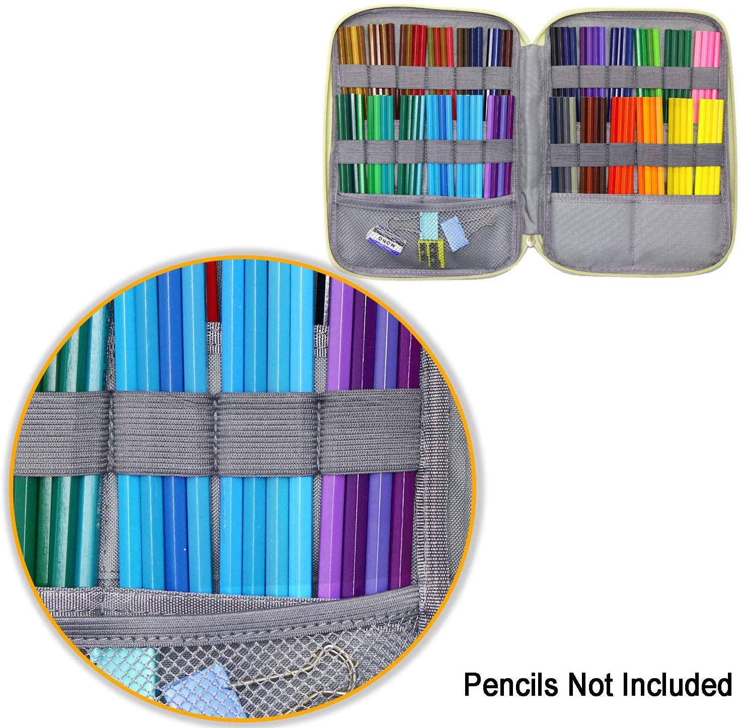 YOUSHARES 96 Slots Colored Pencil Case, Large Capacity Pencil Holder Pen  Organizer Bag with Zipper for Prismacolor Watercolor Coloring Pencils, Gel  Pens for Artist (Color Alpaca) – TopToy