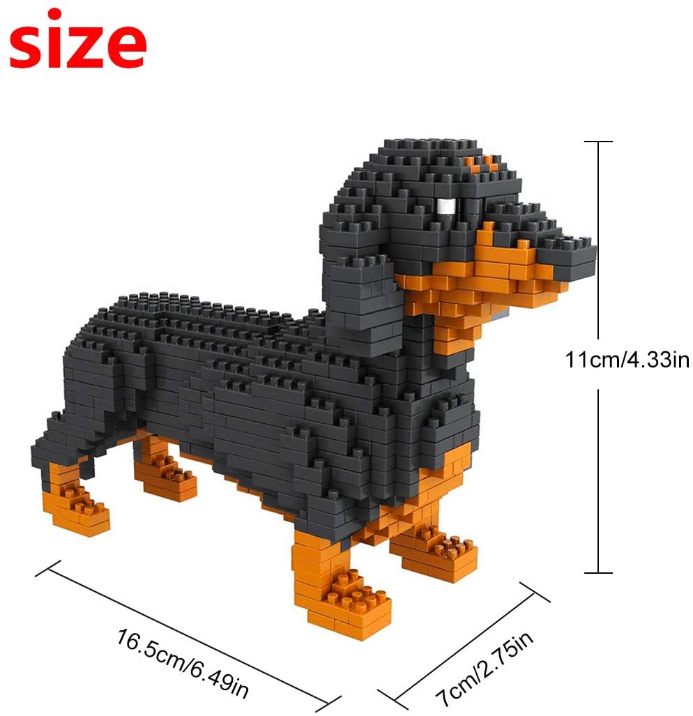 02 Larcele Mini perro de juguete de construcción de Mascotas Bloques de construcción ladrillos 898 piezas kljm 