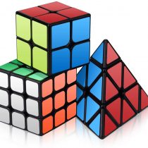 Vdealen Cube Set, Magic Cube Set of 2x2x2 3x3x3 Pyramid Smooth Puzzle Cube (2x2x 3x3 Pyramid) (Sticker cube set)